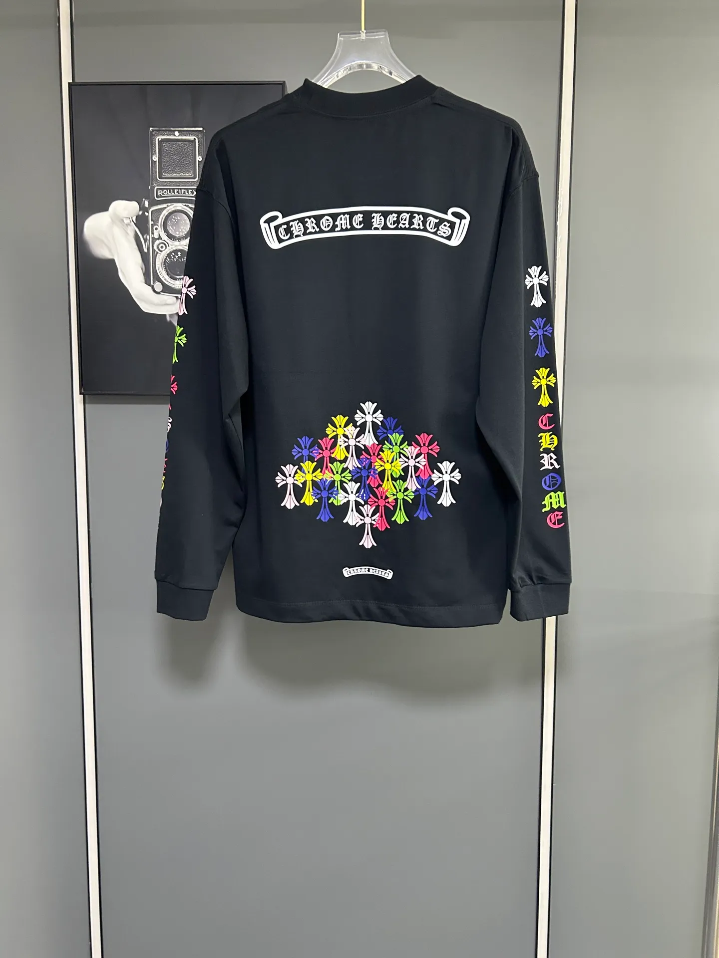 P230 2026 new (exclusive) Chrome Hearts autumn and winter limited edition heavyweight high-weight long-sleeved T-shirt, customized Dreamweaver Yayun ribbed cotton designer concept style Fabric: Heavy 380g Size: S M L XL Color: White Black